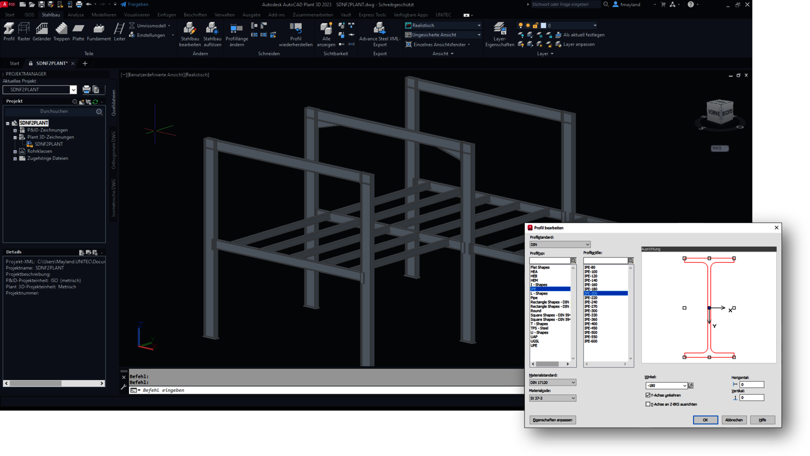 Structural interface for AutoCAD Plant 3D (SDNF2PLANT) -2